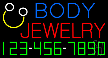 Body Jewelry With Phone Number LED Neon Sign