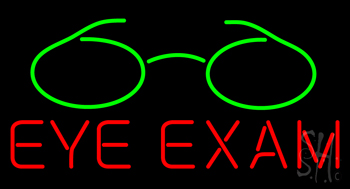 Red Eye Exam Green Glass Logo LED Neon Sign