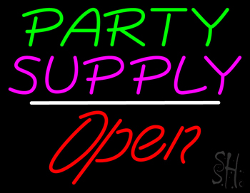 Party Supply Open White Line LED Neon Sign