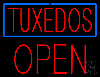 Tuxedos Block Open LED Neon Sign