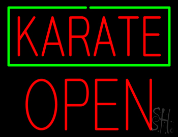 Karate Block Open LED Neon Sign