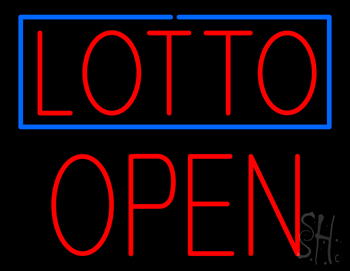 Lotto Block Open LED Neon Sign