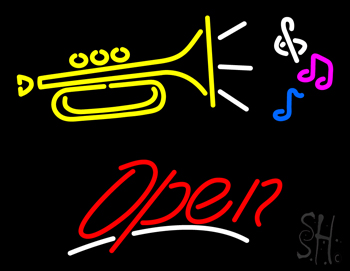 Music Logo Open LED Neon Sign