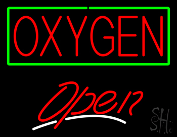 Red Oxygen Open LED Neon Sign