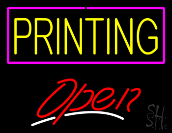 Printing Pink Border Open LED Neon Sign