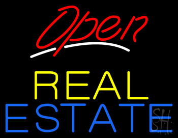 Red Open Real Estate LED Neon Sign