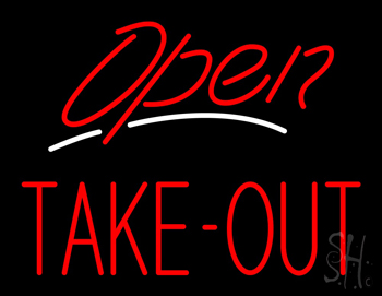 Open Take Out LED Neon Sign