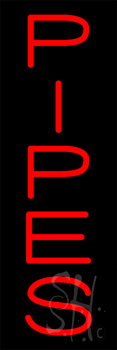 Vertical Red Pipes LED Neon Sign