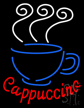 Red Cappuccino Cup LED Neon Sign