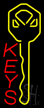 Vertical Keys LED Neon Sign
