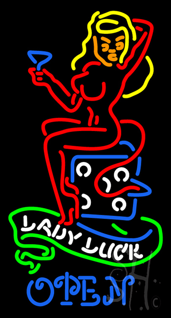 Lady Luck She Devil LED Neon Sign