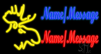 Custom Moose Head LED Neon Sign