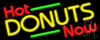 Hot Donuts Now LED Neon Sign