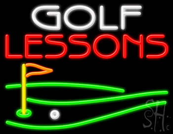 Golf Lessons LED Neon Sign