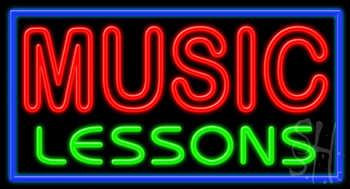 Music Lessons LED Neon Sign