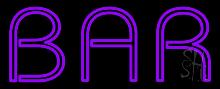 Purple Bar LED Neon Sign