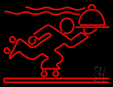 We Deliver With Man LED Neon Sign