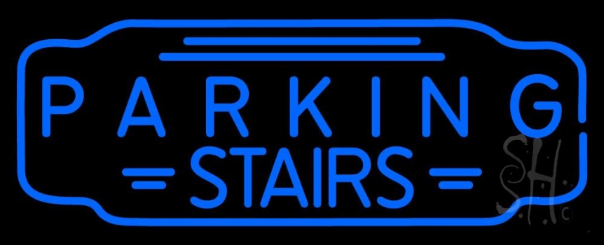Blue Parking Stairs LED Neon Sign