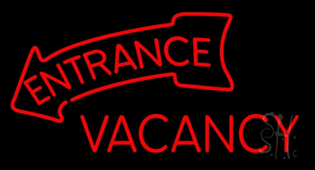 Entrance Vacancy Red LED Neon Sign
