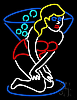 Martini Girl Bar LED Neon Sign