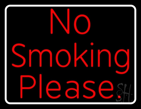 No Smoking Please LED Neon Sign