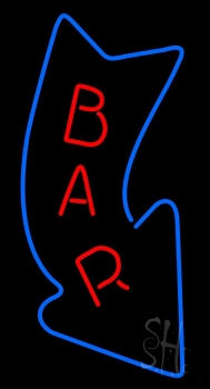 Curve Bar With Arrow LED Neon Sign