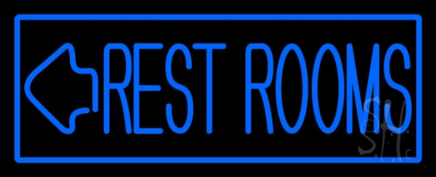 Restrooms With Arrow LED Neon Sign