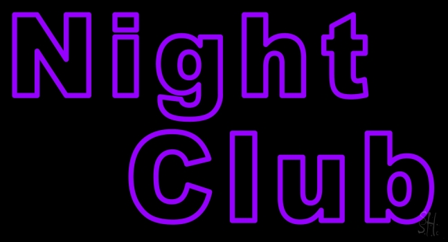 Purple Block Night Club LED Neon Sign