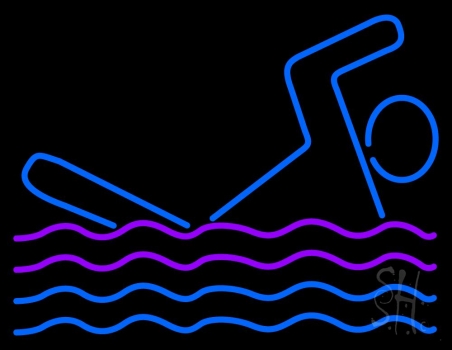 Man Swimming LED Neon Sign