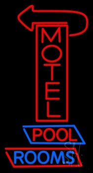 Red Motel With Arrow LED Neon Sign