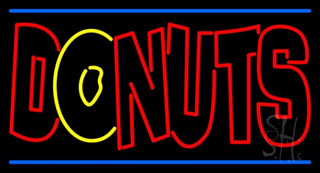 Double Stroke Donuts LED Neon Sign
