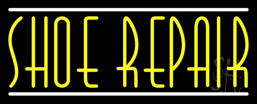 Yellow Shoe Repair Block LED Neon Sign