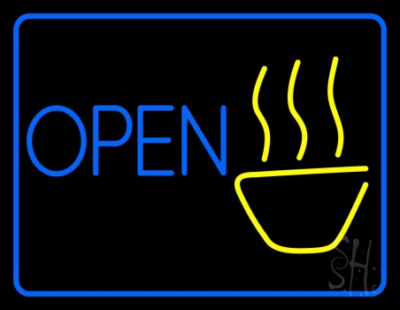 Open Tea Glass LED Neon Sign