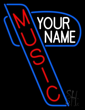Custom Red Music Vertical LED Neon Sign