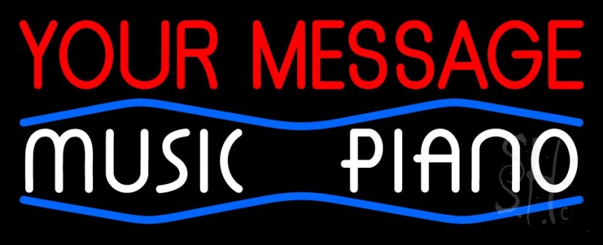Custom White Music Piano LED Neon Sign