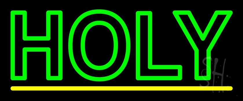 Green Holy LED Neon Sign