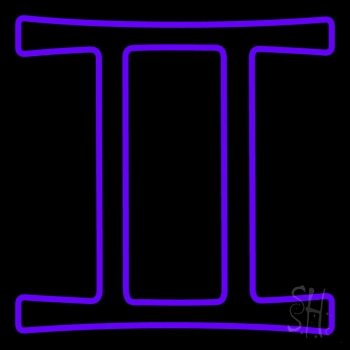 Purple Gemini LED Neon Sign