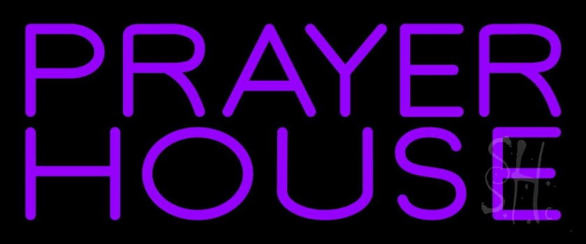 Purple Prayer House LED Neon Sign