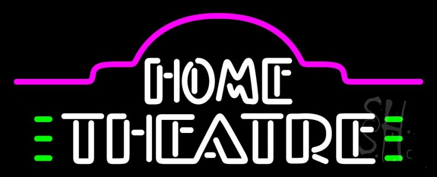White Home Theatre LED Neon Sign