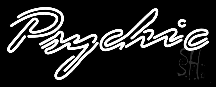 Double Stroke White Psychic LED Neon Sign