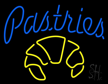 Blue Pastries Logo LED Neon Sign