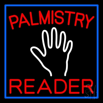 Red Palmistry Reader LED Neon Sign