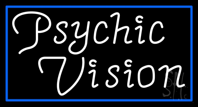 White Psychic Vision LED Neon Sign