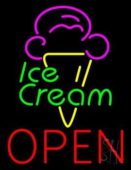 Ice Cream Open LED Neon Sign