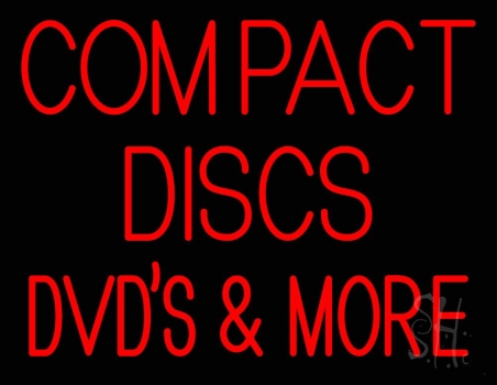 Compact Discs Dvds More LED Neon Sign