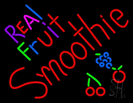 Real Fruit Smoothies LED Neon Sign