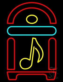 Juke Box With Musical Note LED Neon Sign