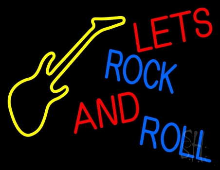 Lets Rock And Roll LED Neon Sign