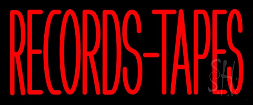 Records Tapes LED Neon Sign