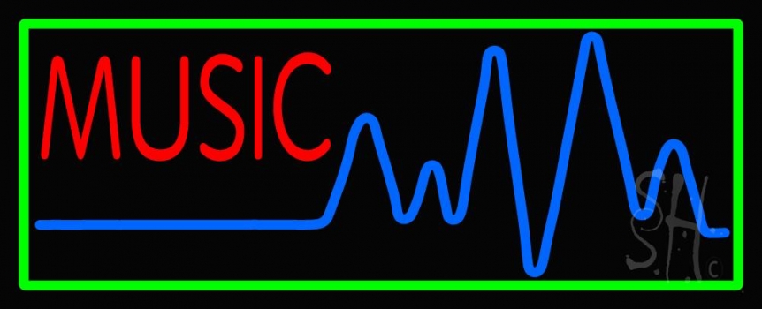 Turquoise Music LED Neon Sign